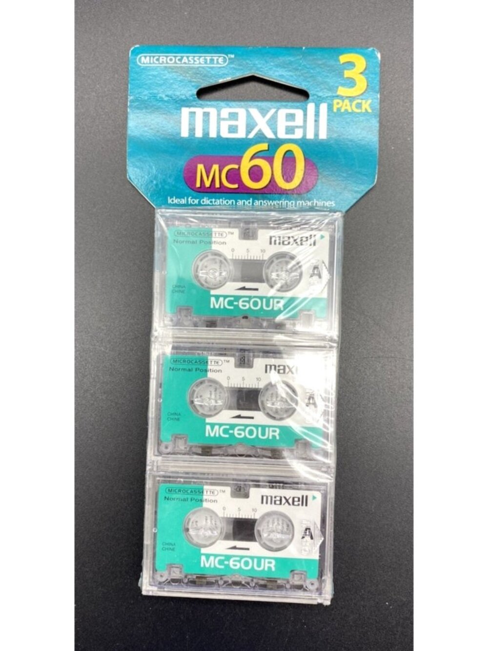 Maxell MC-60UR Microcassette 3 Pack - Brand New Factory Sealed!